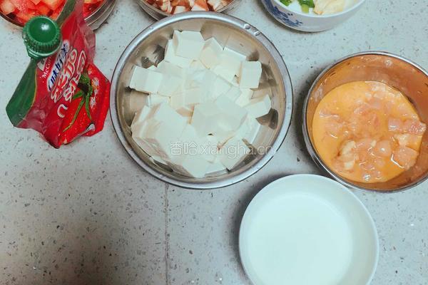 番茄炖豆腐的做法图解1
