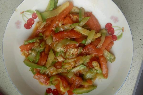 西红柿炒西葫芦的做法图解5