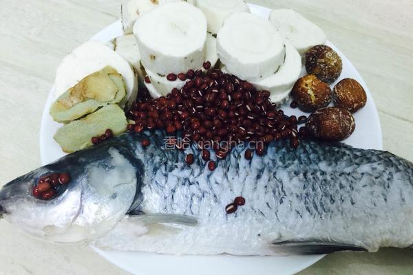 粉葛赤小豆鲮鱼汤的做法图解1