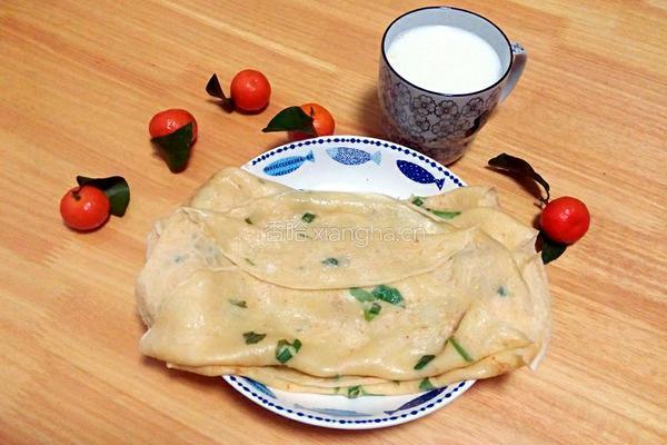 虾米芹菜煎饼的做法图解4