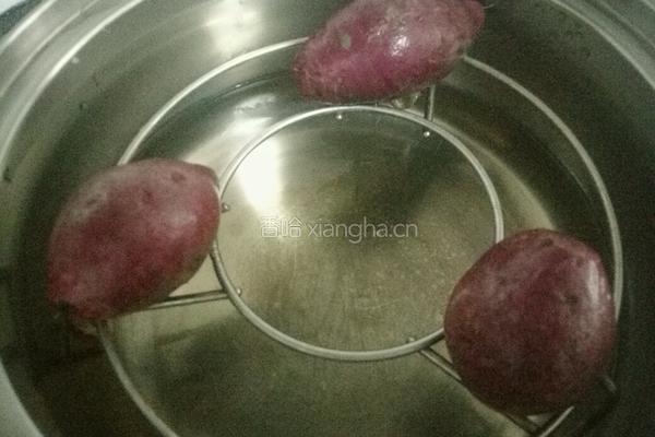 水晶紫薯汤圆的做法图解1