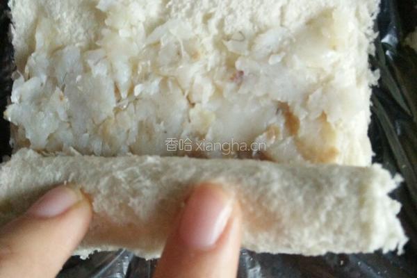 鱼肉夹心鸡蛋吐司卷的做法图解4