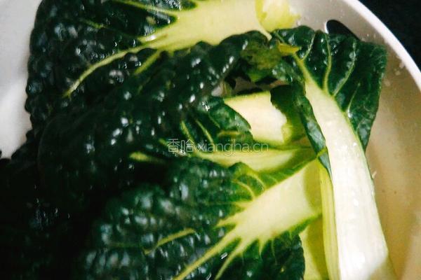 腊肉炒青菜的做法图解2