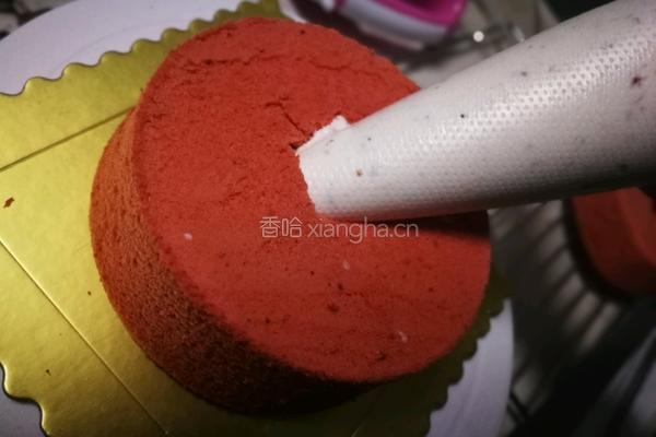 草莓流心红丝绒裸蛋糕的做法图解11