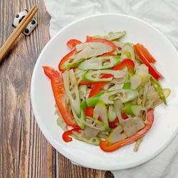 甜椒炒春笋的做法[图]