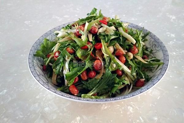 凉拌陈醋苦菊花生米的做法图解14