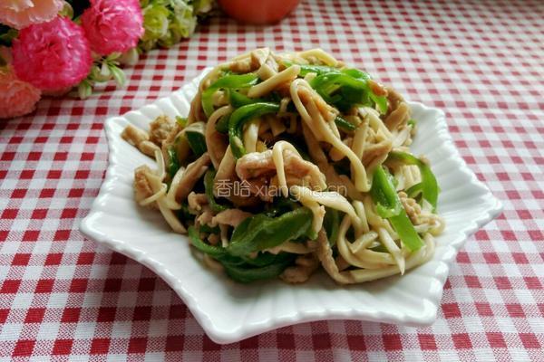 杏鲍菇炒肉丝的做法图解15