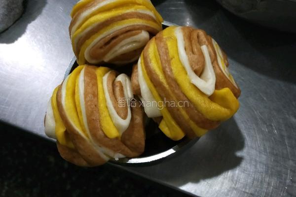 豆沙南瓜花卷