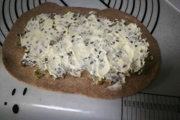 绿豆麻薯奶酪黑麦包的做法图解11