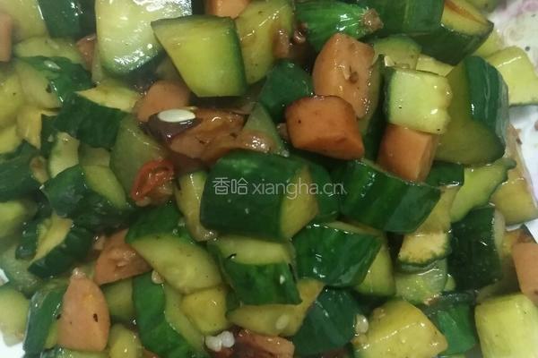 火腿肠炒青瓜的做法图解6