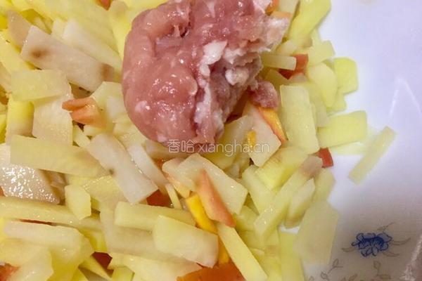 海藻肉沫土豆心的做法图解5