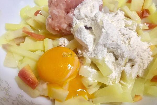 海藻肉沫土豆心的做法图解7