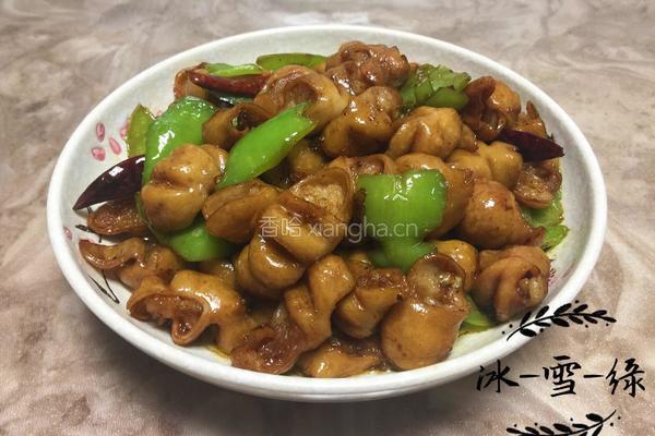 尖椒炒肥肠的做法图解8