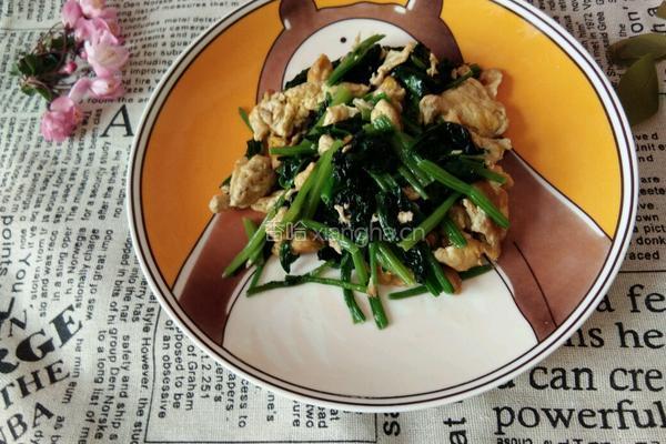 菠菜炒鸡蛋的做法图解6