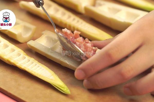 零难度春笋酿肉的做法图解3