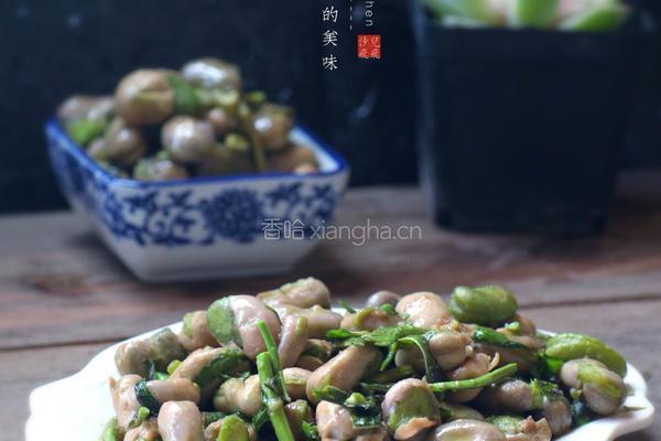 椿芽煎嫩胡豆的做法图解5