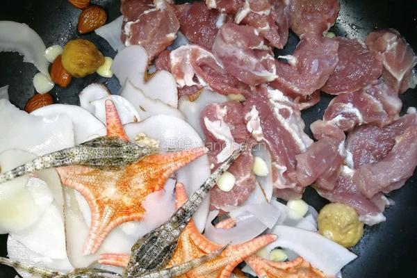 海麻雀海星海底椰炖瘦肉的做法图解3