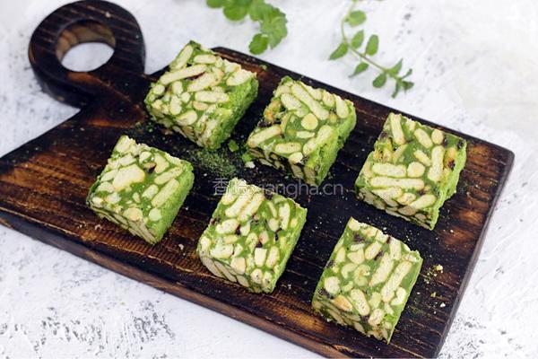 抹茶雪花酥的做法图解16
