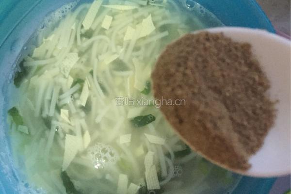 菠菜猪肝粉面的做法图解7