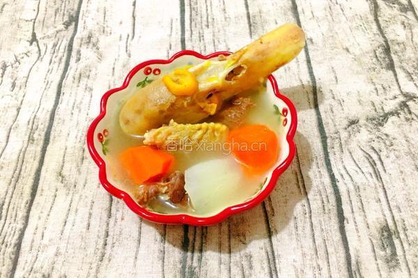 菜心鸭汤的做法图解7
