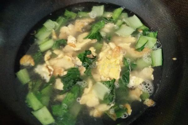青菜鸡蛋面的做法图解6