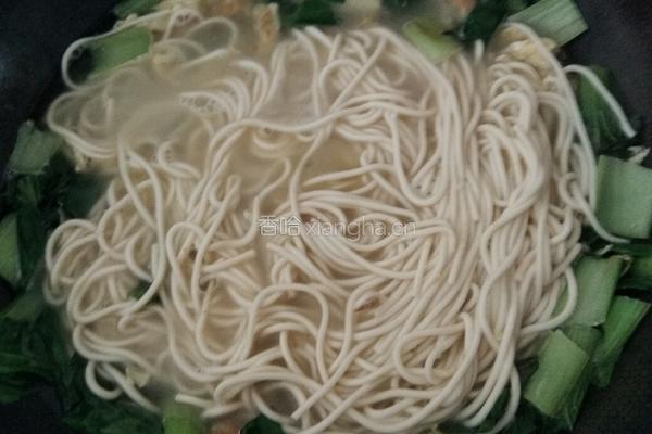 青菜鸡蛋面的做法图解7