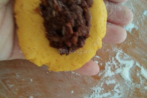 南瓜豆沙包的做法图解8
