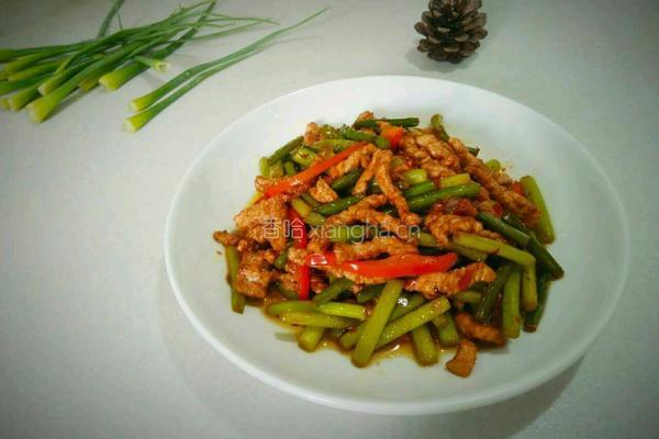 蒜苔肉丝