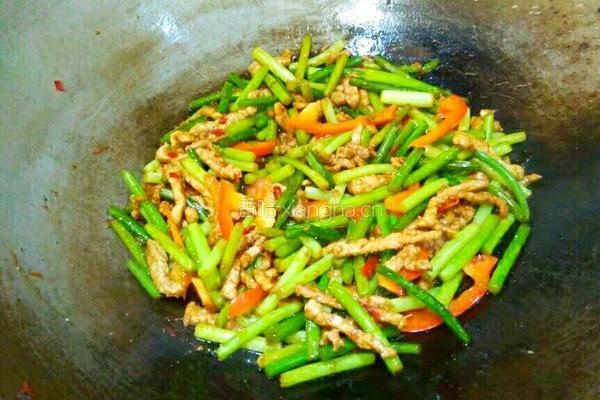 蒜苔肉丝的做法图解21