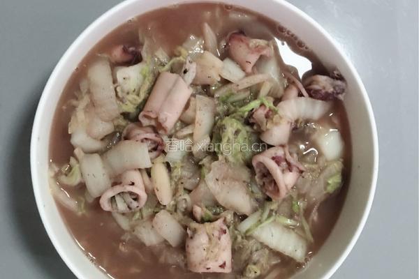 白菜炖笔管的做法图解9