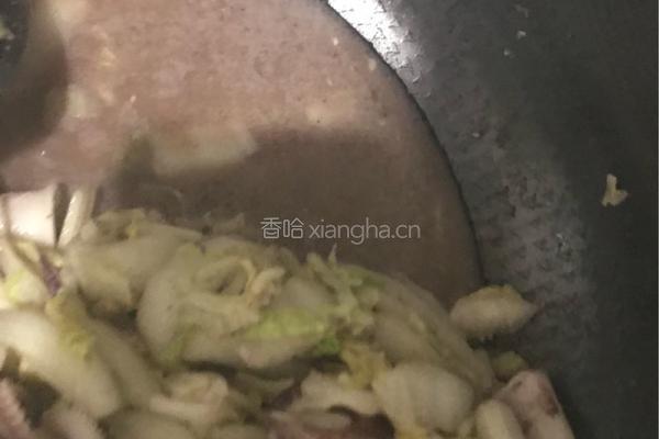 白菜炖笔管的做法图解8