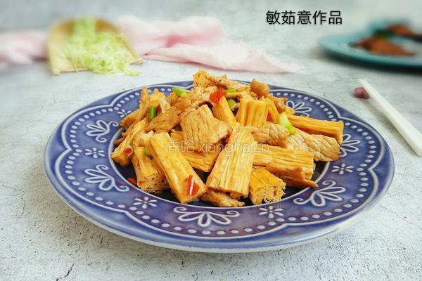 香辣腐竹炒肉的做法图解14