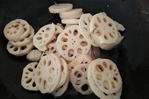 莲藕炒肉的做法图解4