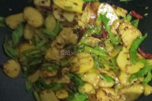 干锅土豆片煸豆角的做法图解7