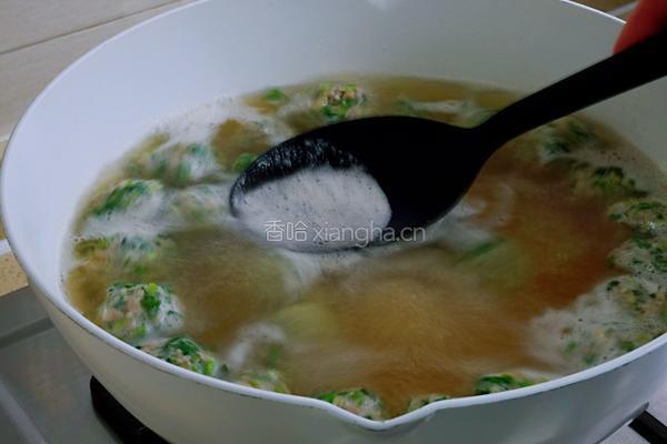香菜丸子汤的做法图解16