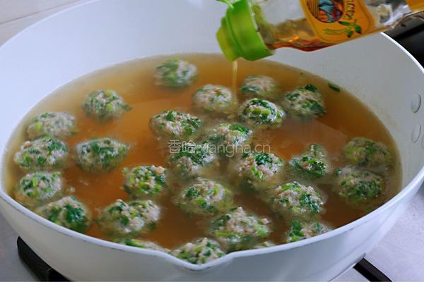香菜丸子汤的做法图解17