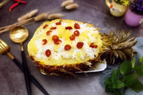 菠萝新吃法~果单皮糯米菠萝饭的做法图解14