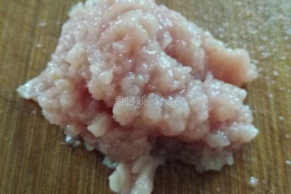 肉沫萝卜叶的做法图解2