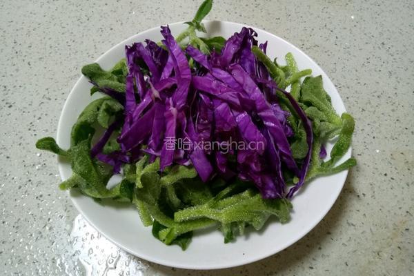 冰草紫甘蓝蔬菜沙拉的做法图解6