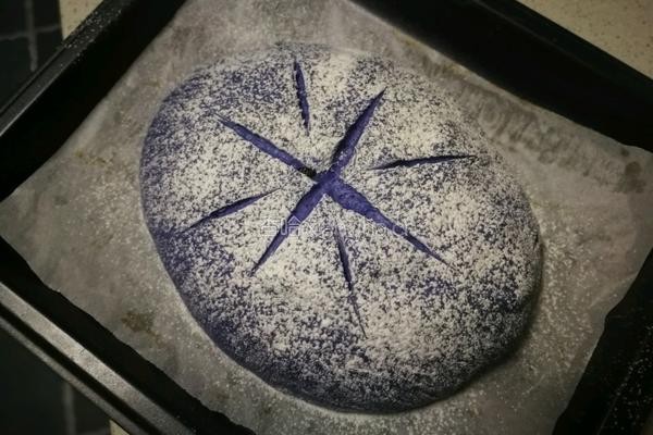 紫蝶花星空面包的做法图解11