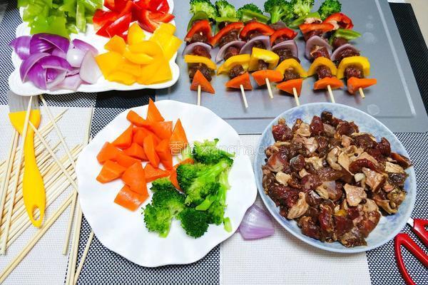 五彩蔬羊肉串的做法图解6
