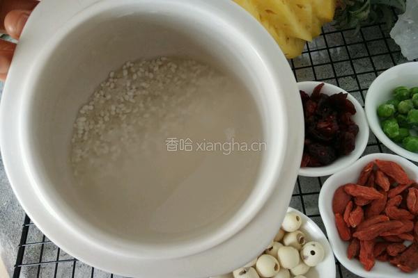 五彩菠萝饭的做法图解6