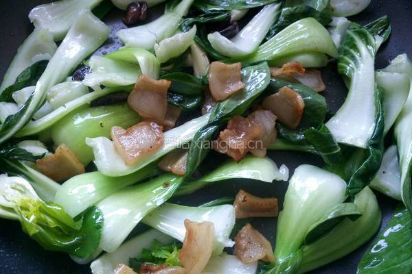 油渣香菇青菜的做法图解11