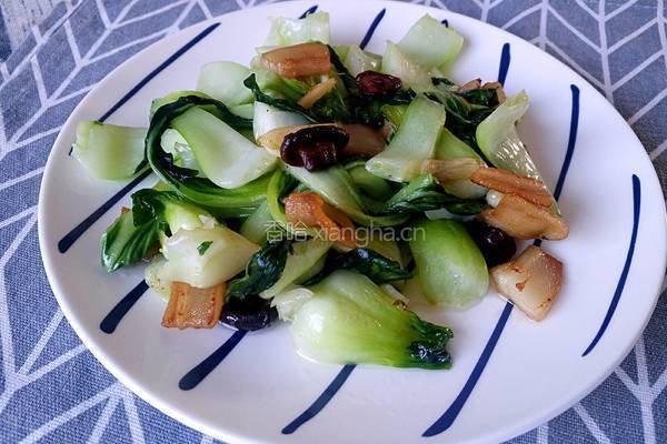 油渣香菇青菜的做法图解13