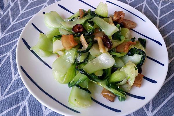 油渣香菇青菜的做法图解14