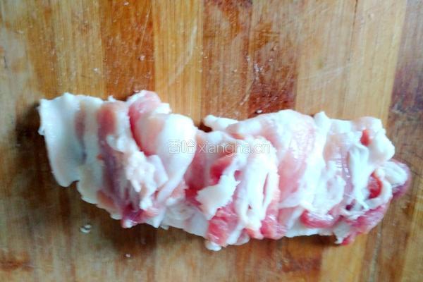 五花肉炒荷兰豆的做法图解2