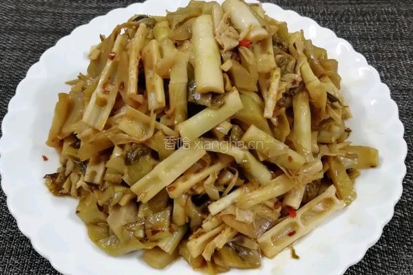 黄竹笋炒酸菜的做法图解10