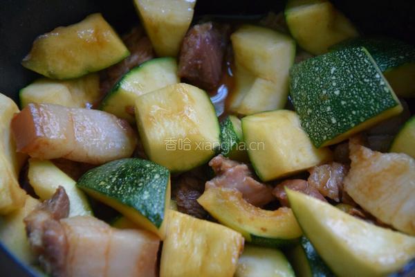 南瓜烧肉（黄豆酱版）的做法图解5
