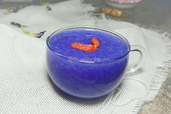 蝶豆花山药汁的做法图解9