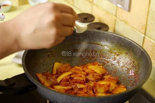 韩式辣白菜炒土豆片的做法图解7